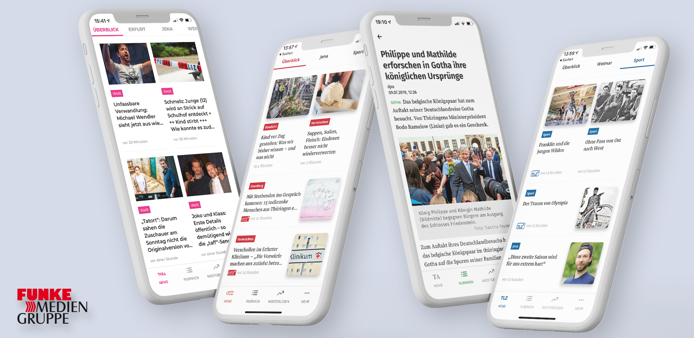 Funke mobile Mockups